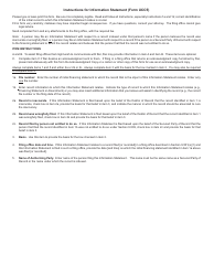 Form UCC5 Information Statement - Texas