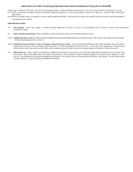 Document preview: Form UCC3AP Ucc Financing Statement Amendment Additional Party - Texas