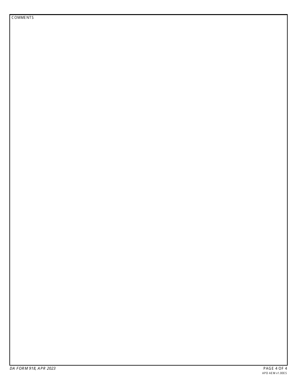 DA Form 918 Application for Establishment of an Army Senior Reserve Officers Training Corps Unit, Page 4