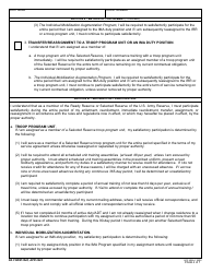 DA Form 3540 Certificate and Acknowledgment of U.S. Army Reserve Service Requirements and Methods of Fulfillment, Page 4