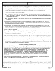 DA Form 3540 Certificate and Acknowledgment of U.S. Army Reserve Service Requirements and Methods of Fulfillment, Page 5