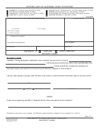 Document preview: Form RI-CI030 Amendment to Complaint/Cross Complaint (Incorrect Name) - County of Riverside, California