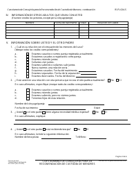 Formulario RI-FL024-S Cuestionario Inicial De Consejeria Para La Recomendacion De Custodia De Menores - County of Riverside, California (Spanish), Page 3