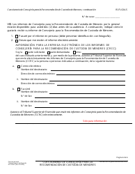 Formulario RI-FL024-S Cuestionario Inicial De Consejeria Para La Recomendacion De Custodia De Menores - County of Riverside, California (Spanish), Page 6