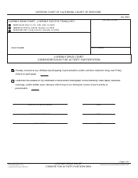 Document preview: Form RI-JV023 Juvenile Drug Court Consent/Release for Activity Participation - County of Riverside, California