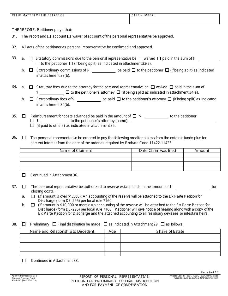 Form RI-PR006 Download Fillable PDF or Fill Online Report of Personal ...