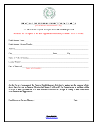 Appointment/Removal of Funeral Director in Charge - Texas, Page 2