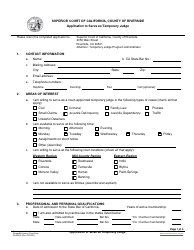 Form RI-AD001 Application to Serve as Temporary Judge - County of Riverside, California