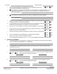 Form RI-AD001 Application to Serve as Temporary Judge - County of Riverside, California, Page 2