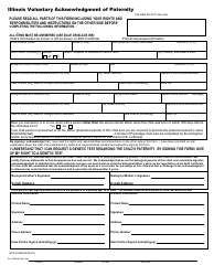 Form HFS3416B Illinois Voluntary Acknowledgment of Paternity - Illinois