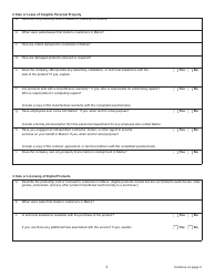 Income Tax Nexus Questionnaire - Maine, Page 2