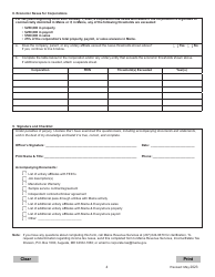 Income Tax Nexus Questionnaire - Maine, Page 4