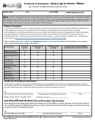 DOH Form 348-106 Certificate of Exemption - Personal/Religious - Washington (English/Hindi), Page 2