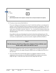 Form DIV1601 Instructions - Summary Real Estate Disposition Judgment Form - Minnesota, Page 10