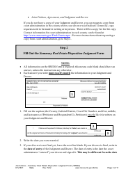 Form DIV1601 Instructions - Summary Real Estate Disposition Judgment Form - Minnesota, Page 3