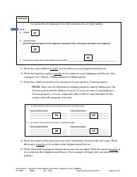 Form DIV1601 Instructions - Summary Real Estate Disposition Judgment Form - Minnesota, Page 8