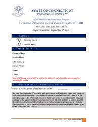 Document preview: Public Health Fee Assessment Request - Connecticut, 2023