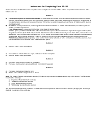 State Form 49065 (ST-105) General Sales Tax Exemption Certificate - Indiana, Page 2