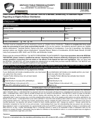 Form 6025 Direct Rollover/Direct Payment Election Form for a Member, Beneficiary, or Alternate Payee Regarding an Eligible Rollover Distribution - Kentucky
