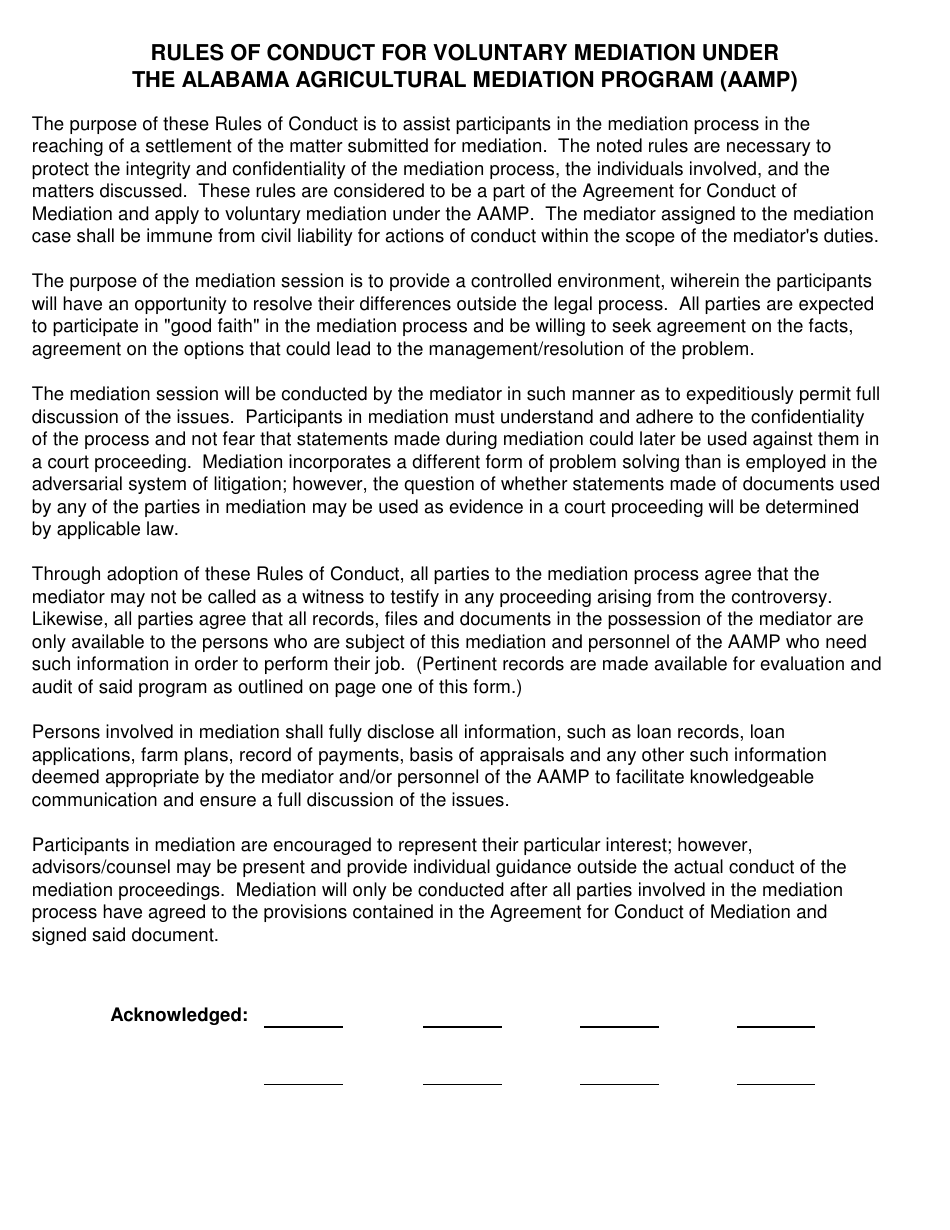 Alabama Equest for Formal Mediation - Alabama Agricultural Mediation ...