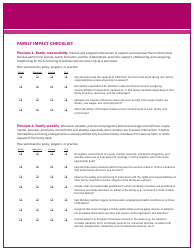 Family Impact Analysis Checklist Template - the Family Impact Institute, Page 2