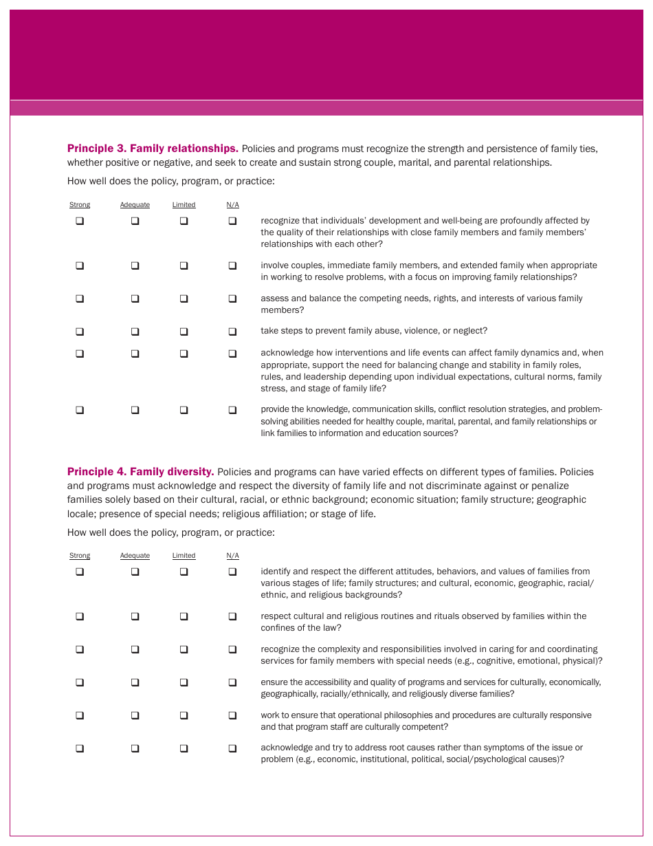 Family Impact Analysis Checklist Template - the Family Impact Institute, Page 3
