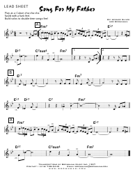 Document preview: Horace Silver - Song for My Father Sheet Music - Browman Music