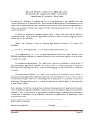 Appendix G Application for Approval as Indigent Criminal Defense Counsel - Butler County, Ohio, Page 4