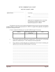Appendix H Application to Seal Record - Butler County, Ohio, Page 3