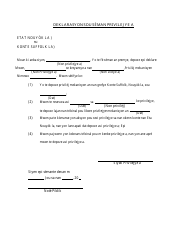 Document preview: Affidavit of the Lienor - Suffolk County, New York (Haitian Creole)