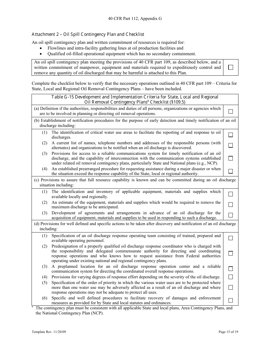 Appendix G Tier I Qualified Facility Spcc Plan - City and County of San Francisco, California, Page 15