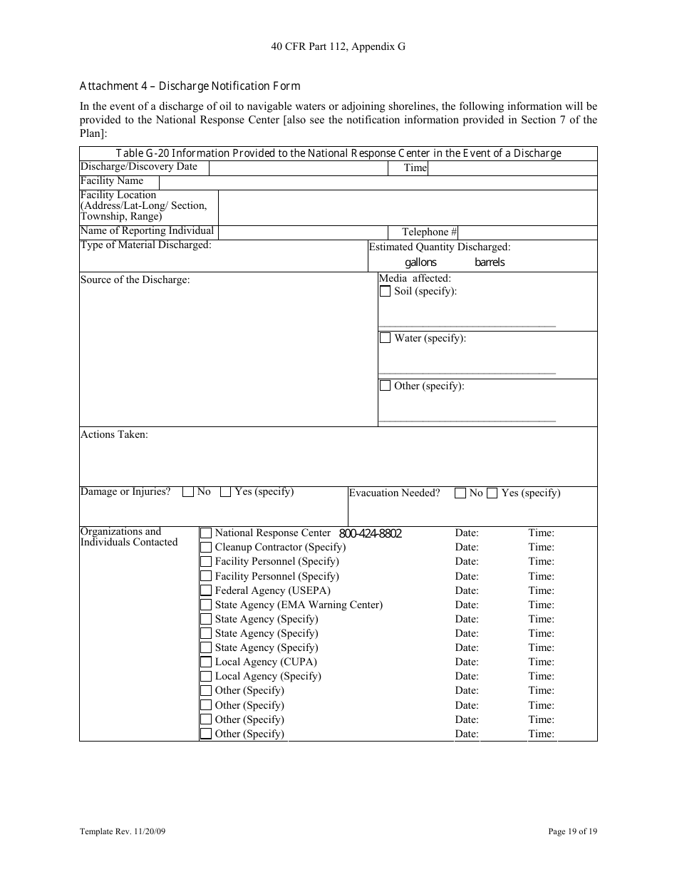 Appendix G Tier I Qualified Facility Spcc Plan - City and County of San Francisco, California, Page 19