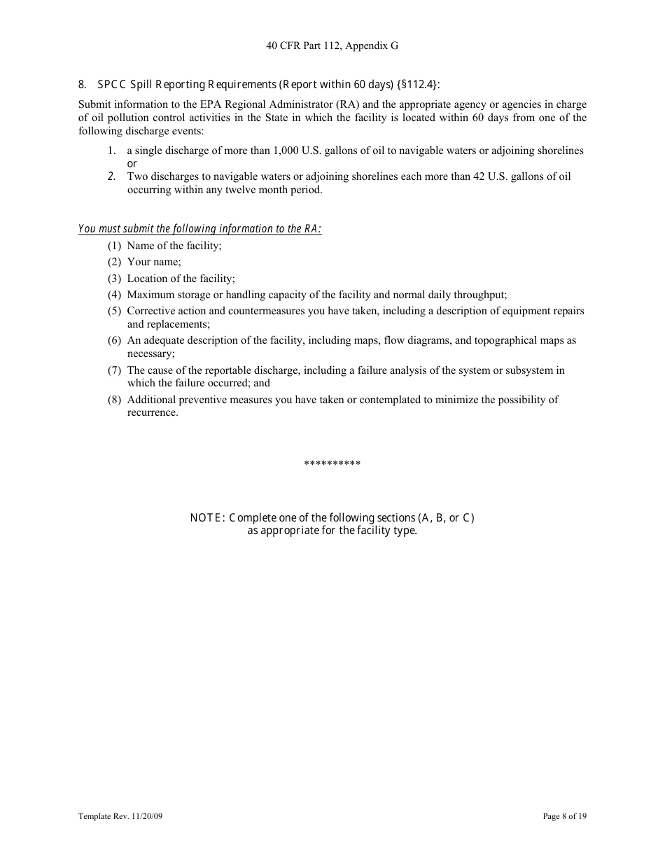 Appendix G Tier I Qualified Facility Spcc Plan - City and County of San Francisco, California, Page 8