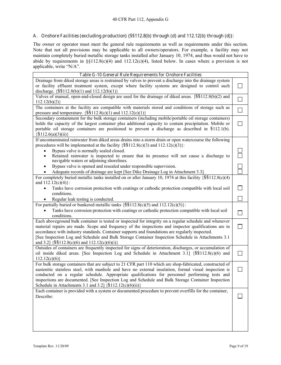 Appendix G Tier I Qualified Facility Spcc Plan - City and County of San Francisco, California, Page 9