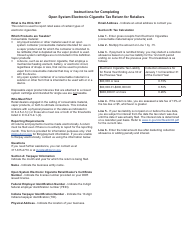 Form ECG-103 (State Form 53089) Open System Electronic Cigarette Tax Return for Retailers - Indiana, Page 2