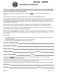 Direct Shipper Permit Application and Agreement for Licensees Outside of Oregon - Oregon, Page 3