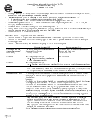 Change From Individual Licensee to Limited Liability Company - Oregon, Page 3