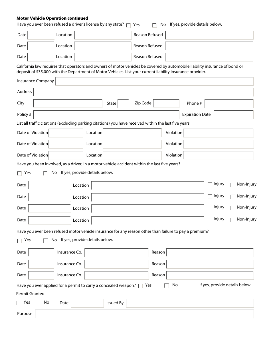 Volunteer Application - Citizens Assisting Police Application - City of Arroyo Grande, California, Page 3