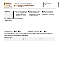 Vegetated Stormwater Feature Inspection Form - City of Arroyo Grande, California, Page 2
