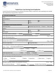 Document preview: Form PFBC-TGC005 Triploid Grass Carp Stocking Permit Application - Pennsylvania