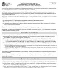 Formulario 1718-S Responsabilidades E Informacion Adicional (Organizacion De Atencion Medica Administrada) - Texas (Spanish)