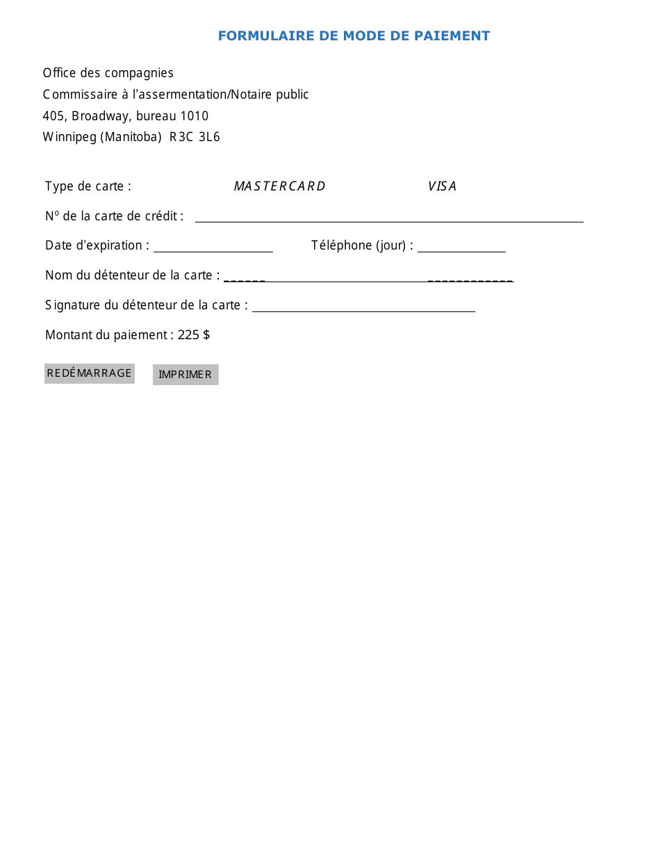 Inscription - Modification Signature Et Sceau - Manitoba, Canada (French), Page 4