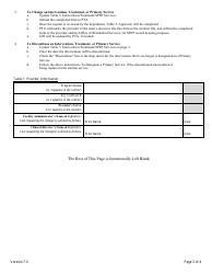 Designation and Request to Change Primary, Intervention, and Treatment Services - Florida, Page 2