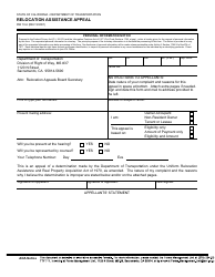 Document preview: Form RW10-6 Relocation Assistance Appeal - California