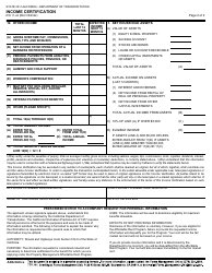 Form RW11-24 Income Certification - California, Page 2