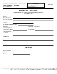 Document preview: Form RW11-32 Plan Review Application - California