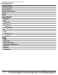 Form RW07-11A Comparable Data - California