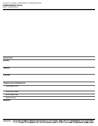 Form RW07-11A Comparable Data - California, Page 2