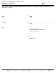 Form RW-13-01 Joint Use Agreement - California, Page 3
