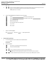 Form RW13-3 Report of Investigation - California, Page 3